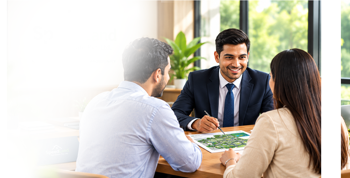 Financial advisor meeting with clients
